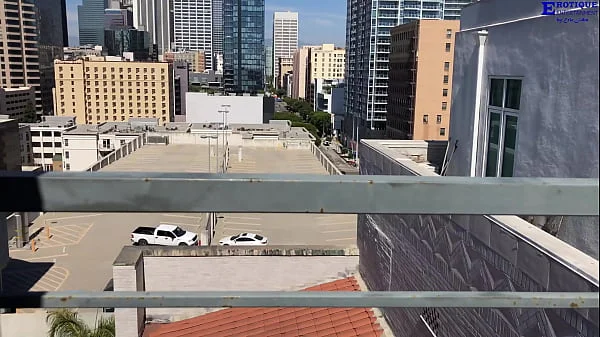 Patio Dreams - two amateur girls get soaking wet on the balcony of Eric John's penthouse in downtown Los Angeles