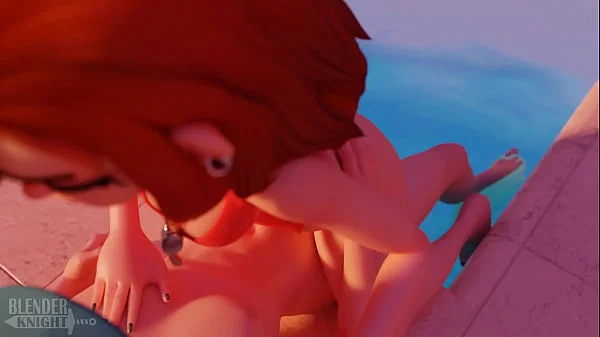 Wendy Takes a Dipper by the pool (Blenderknight, Lewdheart)